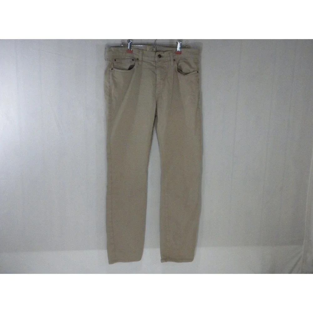 J Crew Pants Mens 34x34 Beige 484 Stretch Chino Slim‎ Fit Tapered Leg Jeans